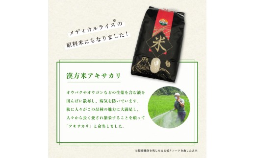 【定期便】健方米 アキサカリ 玄米 10kg×12回（合計120kg） 漢方栽培
