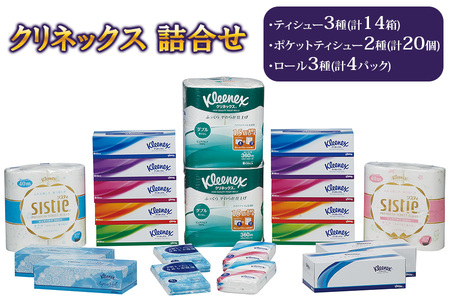 F05　クリネックス詰合せ【日本製紙クレシア株式会社】開成町 ティッシュ トイレットペーパー ティッシュ ペーパー ティッシュ ティシュー ティッシュ [BDAM024]