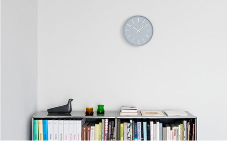 Draw wall clock / グレー（KK18-13 GY）レムノス Lemnos 時計 工芸品 装飾品 民芸品 伝統技術 インテリア 壁掛け時計 ガラス おしゃれ アクセント  FAD-087
