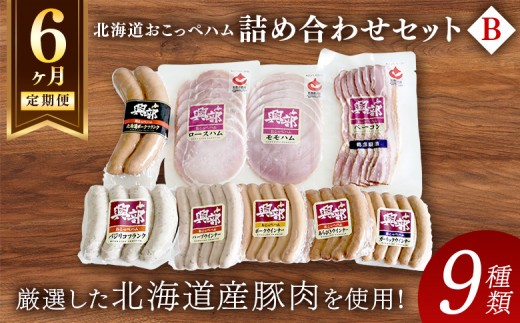
                  【北海道おこっぺハム】詰め合わせセットＢ 6ヶ月定期便【15005】
                