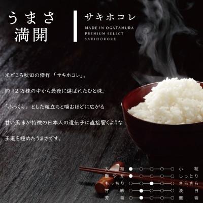 ふるさと納税 大潟村 【毎月定期便】サキホコレ 無洗米 1合(150g)×8個全12回 |  | 03