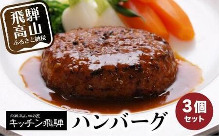 【12月配送】キッチン飛騨 ハンバーグ 3個セット デミグラスソース付 CQ002VC13 | ハンバーグ