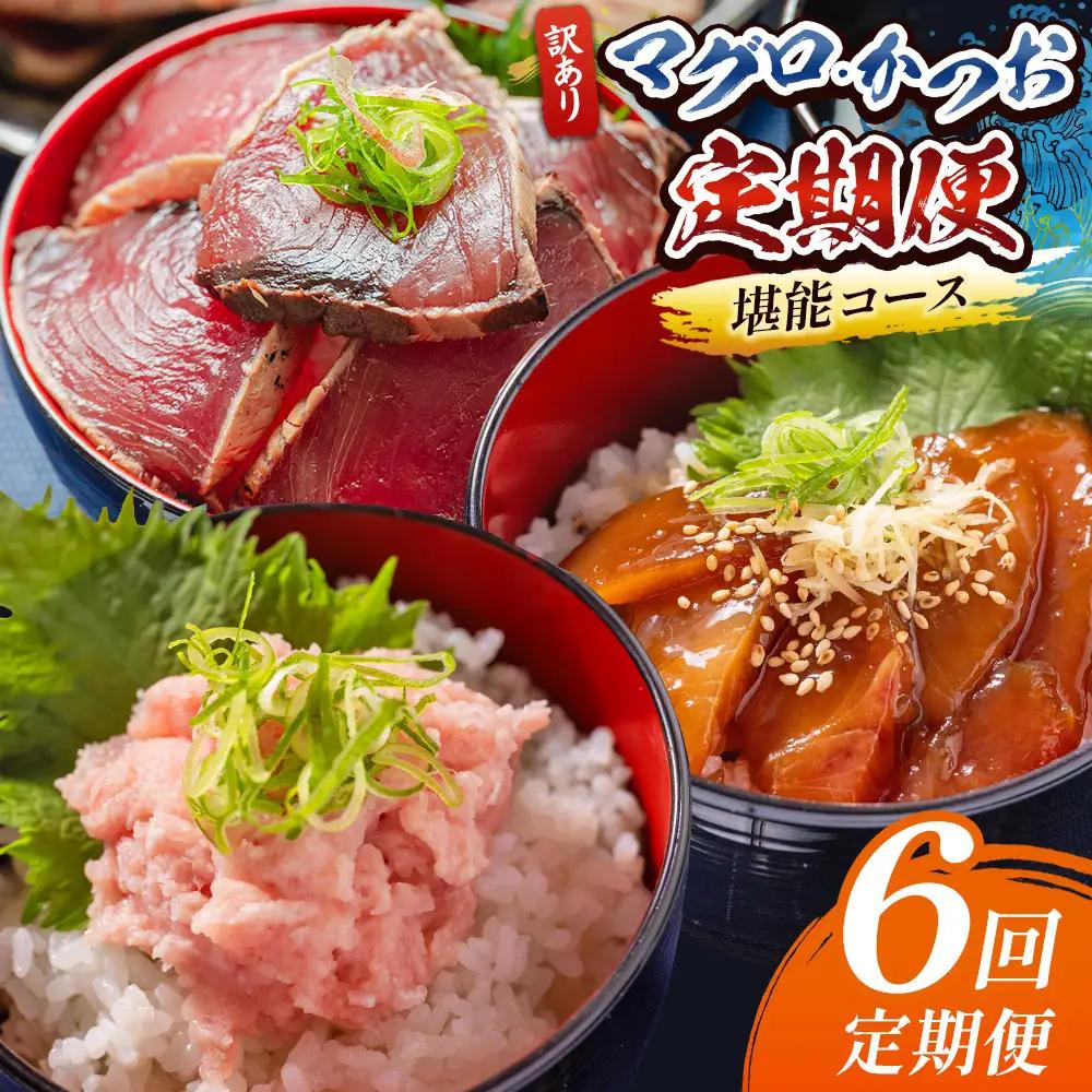 【6回定期便】マグロ かつお堪能定期便 - 訳あり マグロ 鮪 カツオ 鰹 漬けマグロ たたき ネギトロ 配送回数 定期便 小分け 海鮮 魚介 冷凍食品 加工品 海鮮丼 刺身 株式会社大熊 高知県 香南市 冷凍 Wda-0056