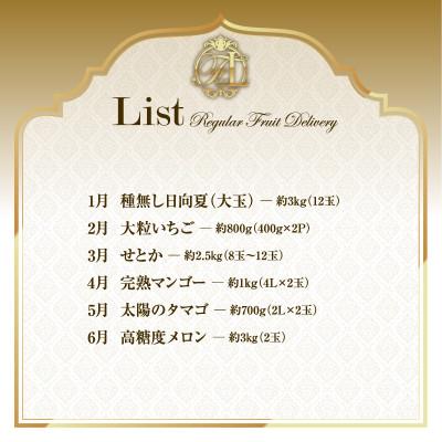 ふるさと納税 宮崎市 【発送月固定定期便】旬のくだもの【極】定期便(宮崎市)全6回 |  | 02