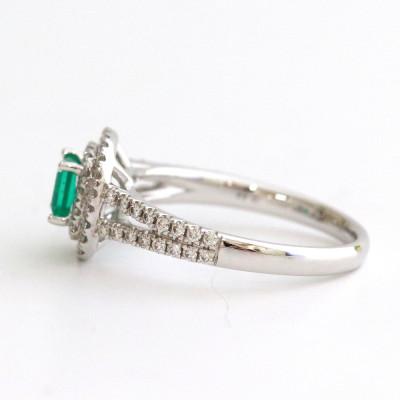 ふるさと納税 山梨市 プラチナエメラルドリング【E 0.44ct・D 0.40ct】 |  | 02