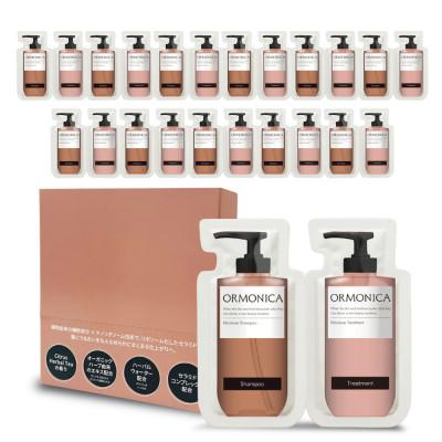 ふるさと納税 静岡市 オルモニカ モイスチャーシャンプー&トリートメント トライアル12枚組 |  | 02