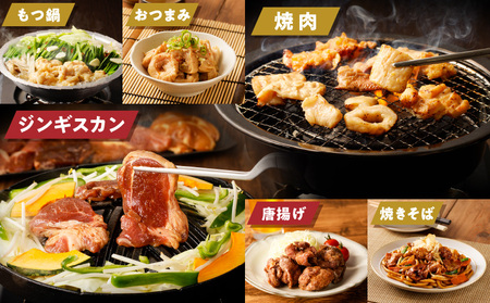【全5回定期便】厚切りジンギスカン＋ホルモン食べ比べ6種セット T025-T02 定期便 定期 豚 牛 羊 定期5回 ジンギスカン 厚切りジンギスカン 豚ホルモン ホルモン 大腸ホルモン シマ腸牛ホル