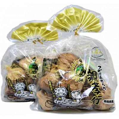 ふるさと納税 青森県 フデばあさんの親孝行黒にんにく(不揃い)190g×2袋入り