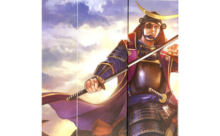 オリジナル【戦国武将6曲ミニ屏風】奥州王-伊達政宗-／名古屋刀剣博物館