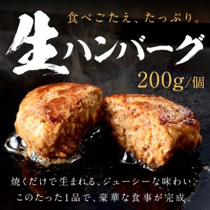 【食べ応えたっぷり！】自家製生ハンバーグ200g×12個《 惣菜 ハンバーグ 肉 小分け 簡単調理 冷凍 焼くだけ 人気 送料無料 加古川市 グルメ 自家製 牛ミンチ おすすめ プレゼント お取り寄せ