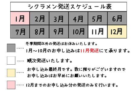 【色で選べる】花巻温泉バラ園で育てたシクラメン＜2026年11月より順次発送＞ピンク系【2279-2】