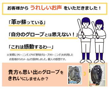 野球グローブクリーニング（汚れとことん落としプラン）