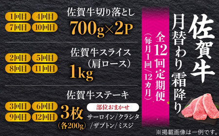 【全12回】旨みじゅわ〜♪ A4 A5 佐賀牛 霜降り定期便 12,000g 総計12kg 吉野ヶ里町/ミートフーズ華松 佐賀牛 牛肉 肉 霜降り 国産 ブランド牛 [FAY024]