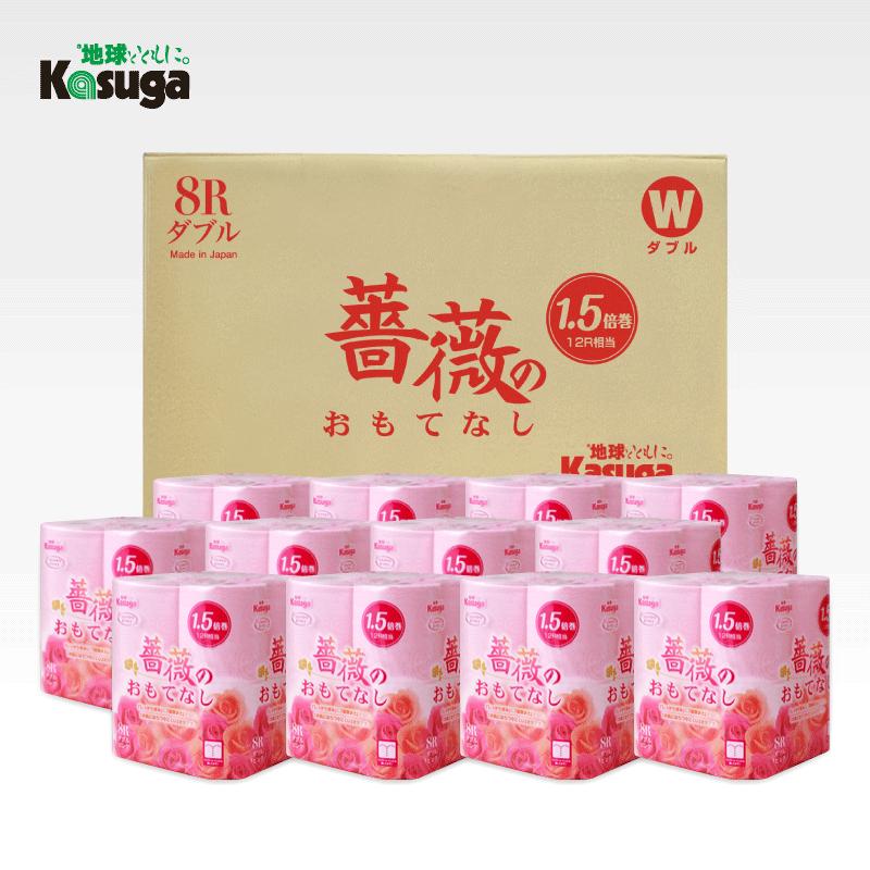 薔薇のおもてなしピンク　トイレットペーパー96R１．５倍巻ダブル　 [sf023-006]