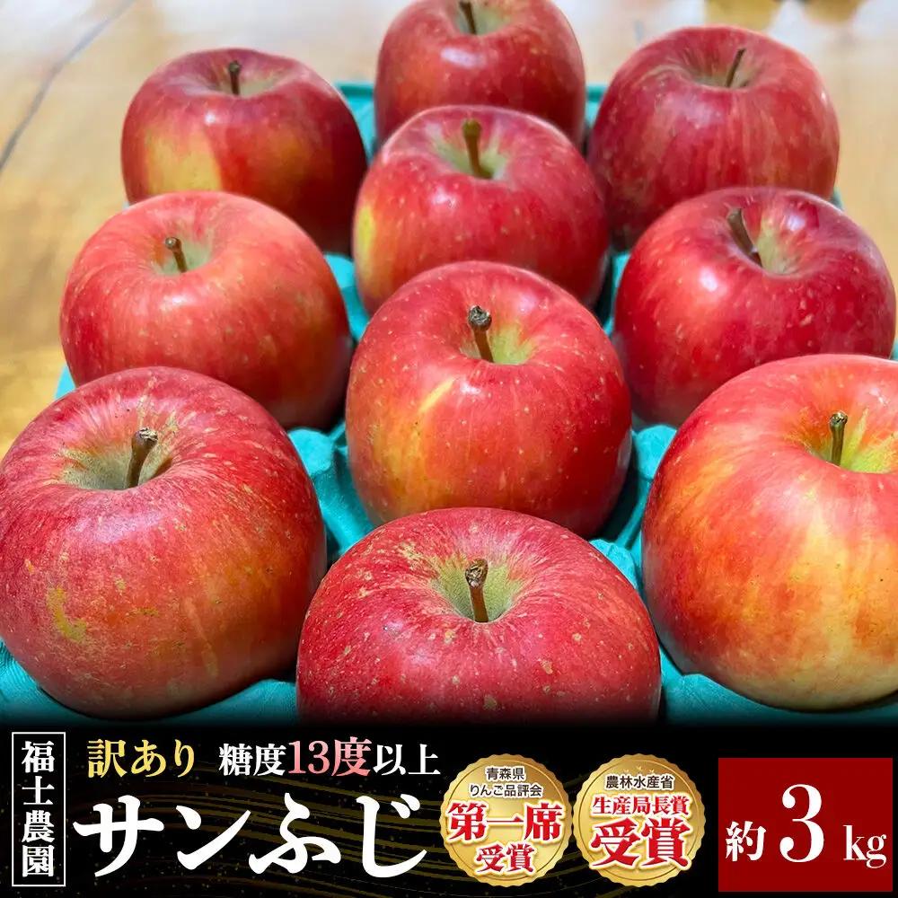 りんご サンふじ 訳あり 約3kg【11月～発送】りんご