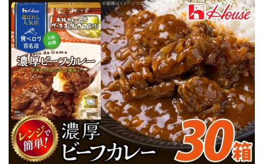 カレー レトルト ハウス 選ばれし人気店 濃厚ビーフカレー 30個 [翔栄通商 愛知県 江南市 ko23btu570033] レトルト食品 カレー ビーフ 中辛 ハウス食品 濃厚 レンジ 湯煎 ストック 大容量 簡単 時短 常温保存 セット ランチ