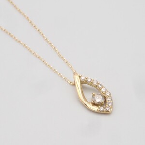 K18 0.2ct ダイヤモンド ペンダントネックレス　FHH-019829