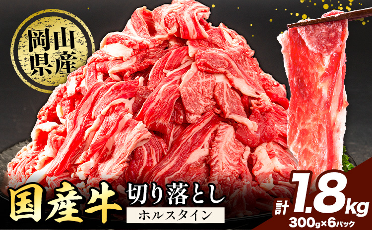 牛肉 肉 国産牛 切り落とし ホルスタイン 大容量 小分け 1.8kg 《30日以内に出荷予定(土日祝除く)》岡山県産 岡山県 笠岡市 お肉 にく カレー 牛丼 牛肉 切り落し 小分け 切落し 牛肉 小分け 牛肉