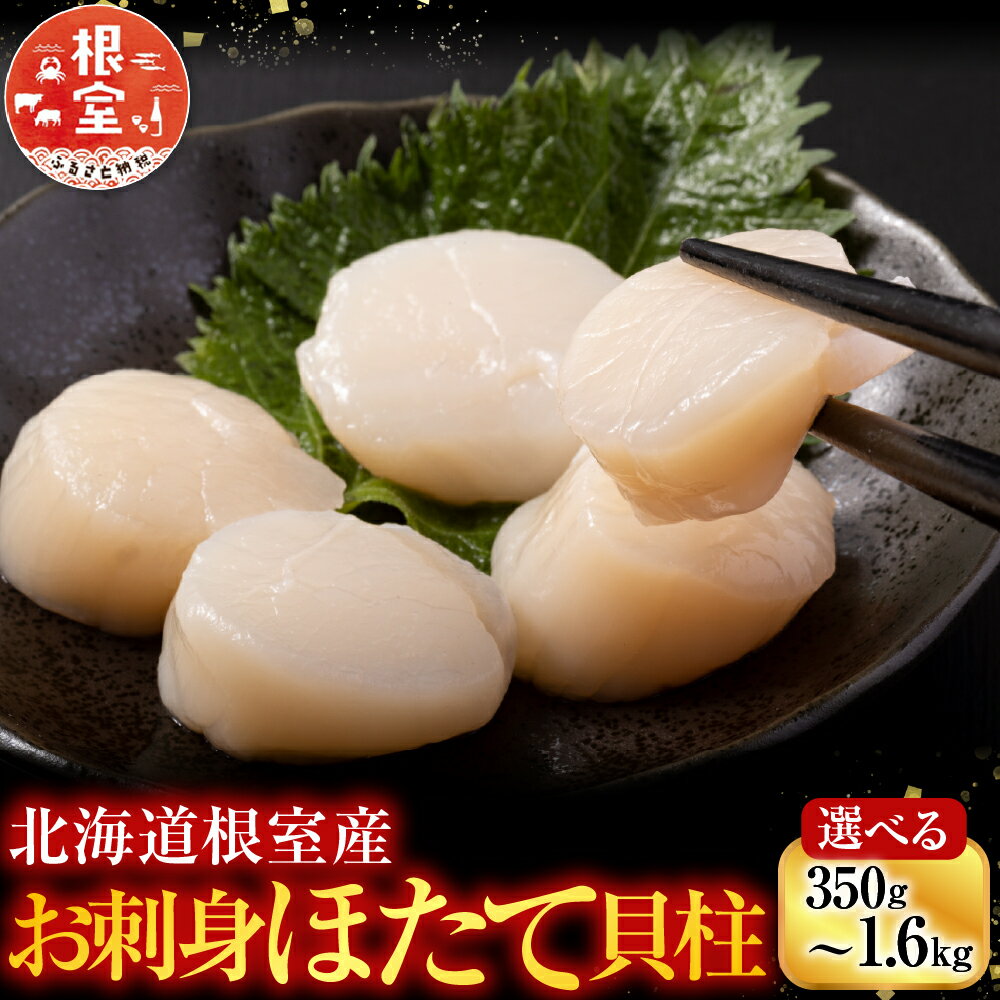 【ふるさと納税】＜年内配送可＞ [北海道根室産] お刺身ほたて貝柱 選べる 350g ~ 1.6kg ホタテ ほたて 帆立 帆立貝柱 ほたて貝柱 ホタテ貝柱 貝柱 お取り寄せ グルメ 海鮮 北海道 根室市 ふるさと納税