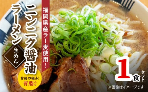 【福岡県産ラー麦使用】背徳の極み！背脂入りニンニク醤油ラーメン（1食） PC7606