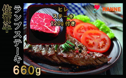 
【ひれ肉120g付】佐賀牛ランプステーキ660g
