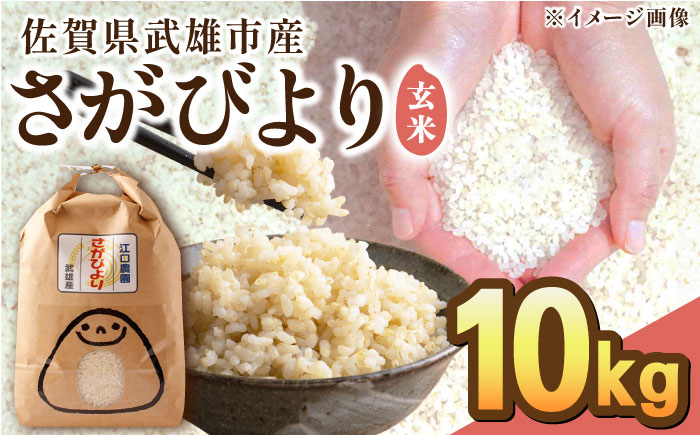 【先行予約】【10月下旬以降順次発送】＜14年連続特A評価＞令和6年産 さがびより 玄米 10kg /江口農園 [UBF006] 玄米 米 お米 精米 佐賀県産 特A