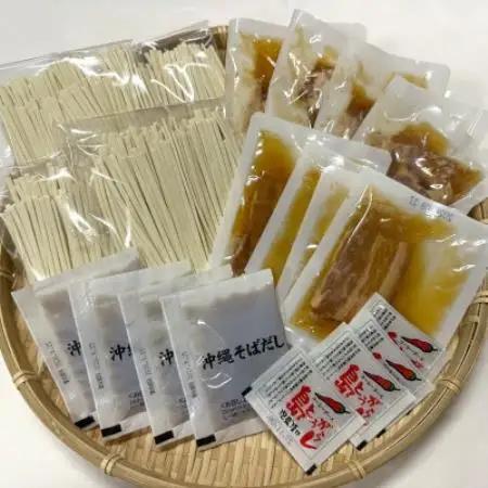 沖縄そば 三枚肉とソーキ肉付き 欲張り4人前セット【1734630】
