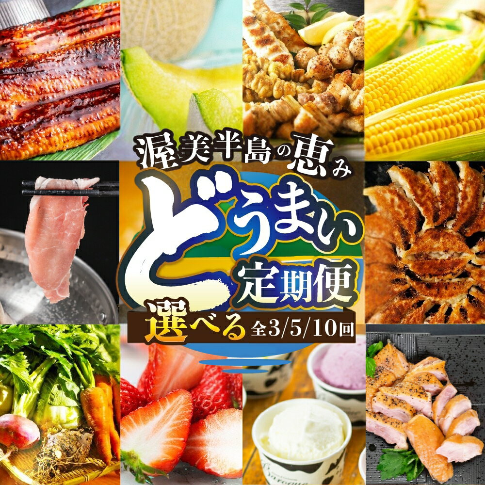 【ふるさと納税】どうまい 定期便 選べる 全3回/5回/10回 海鮮 フルーツ 果物 野菜 肉 うなぎ いちご 名古屋コーチン メロン ハム 魚 鰻 ウナギ 蒲焼 メロン 地鶏 豚肉 高評価 幻の青うなぎ 野菜 肉 牛肉 ジェラート サーモン 鮭 定期便 定期便 焼き鳥