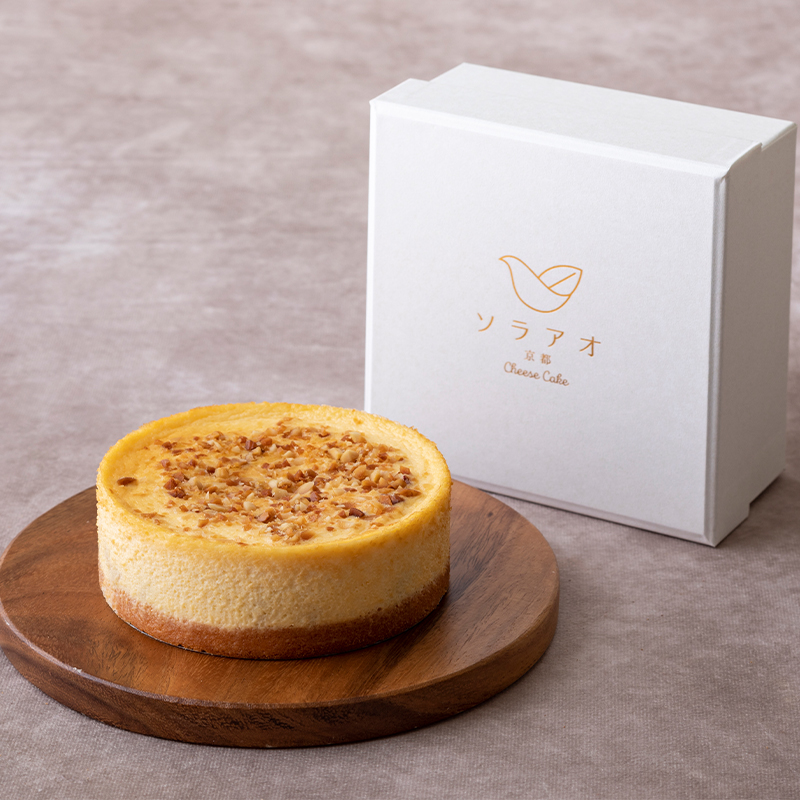 京都神崎落花生チーズケーキ 4号 １個 ケーキ チーズケーキ 専門店 洋菓子 人気 スイーツ お菓子 ピーナッツチーズケーキ 舞鶴産落花生 国産落花生 ソラアオ soraao 京都 舞鶴