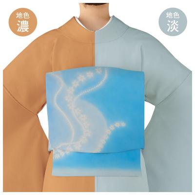 ふるさと納税 京都市 【和装振興応援プロジェクト】歳時記6月1「ジューンブライド」京手描友禅 染帯|染帯 着物 織物 |  | 01