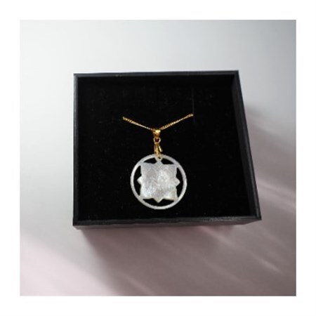 25ミリ!「丸と四角」のペンダント　白蝶貝【1261287】