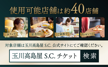 【世田谷区ふるさと納税限定】玉川高島屋Ｓ・Ｃレストランチケット（60,000円分）/ 東京 食事券 お食事券 レストラン ランチ ディナー【高島屋選定品】_0012-1-006-se4