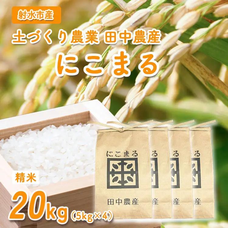 【田中農産】【まじめ農業】射水のお米･R8年産にこまる20kg（5kg×4）【精米】｜ 米 お米 新米 先行予約 令和8年産米 ブランド米 銘柄米 こめ 農家直送 土づくり農法 白米 精米 20kg 
