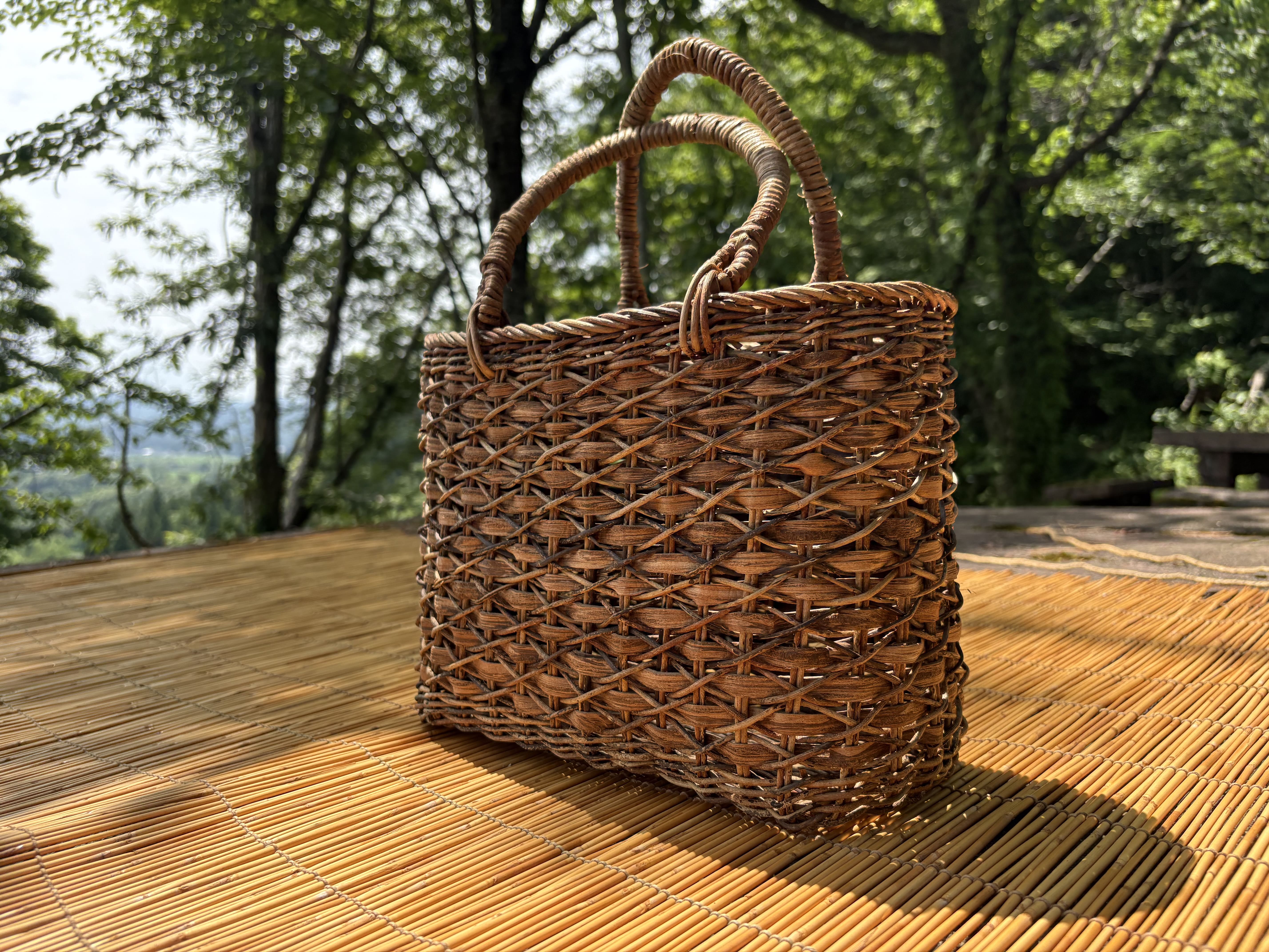 あけび・くるみミックス　つる細工かごバック【限定1個】