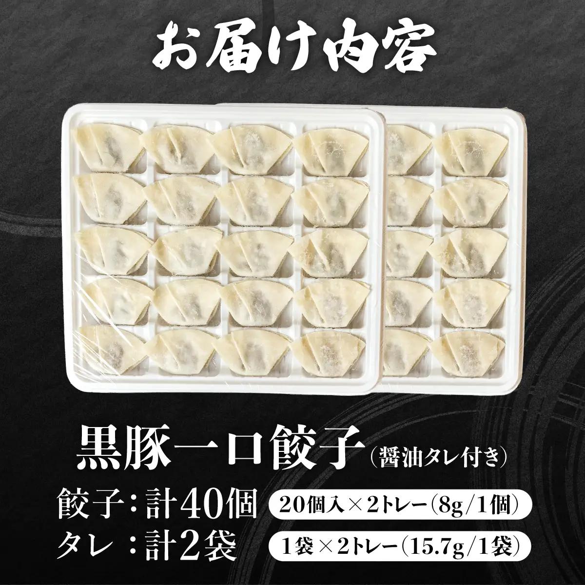 【ふるなびWEEK対象】芦屋 伊東屋 謹製 黒豚 一口餃子 40個（醤油タレ 付き）