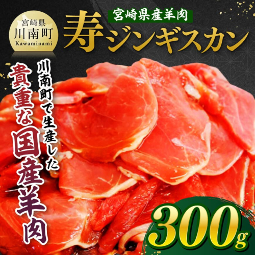 宮崎県産羊肉　寿ジンギスカン300g 【 肉 羊肉 国産 九州産 川南町産 ジンギスカン 羊 ひつじ 味付き 】