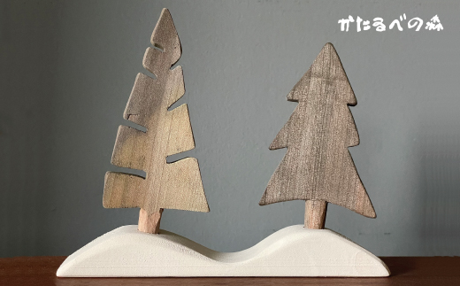もりのオーナメント 2本挿し インテリア ハンドメイド オーナメント ツリー 木製 【S-022】