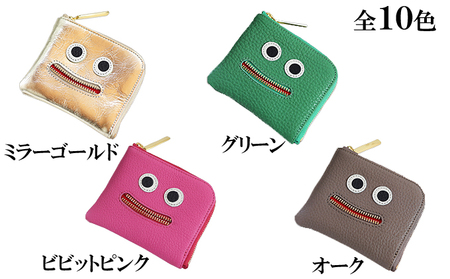 思わず笑顔になってしまうニッコリL字ミニ財布/コンパクト ファッション小物 キャラクター  ネイビー