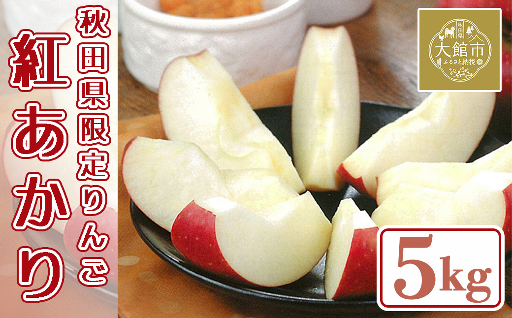 【数量限定・期間限定】105P3401　秋田限定りんご「秋田紅あかり」5kg