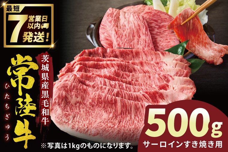 
                  常陸牛サーロインすき焼き 500g【常陸牛 国産牛 和牛 牛肉 サーロイン ステーキ すき焼き ジューシー パーティー 茨城県 水戸市】（NW-7）
                