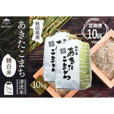 ふるさと納税 秋田市 《定期便10ヶ月》秋田市雄和産あきたこまち 清流米 10kg|15_akn-dd1010h