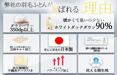洗える羽毛布団 シングル グリーン 羽毛0.8kg 秋冬用