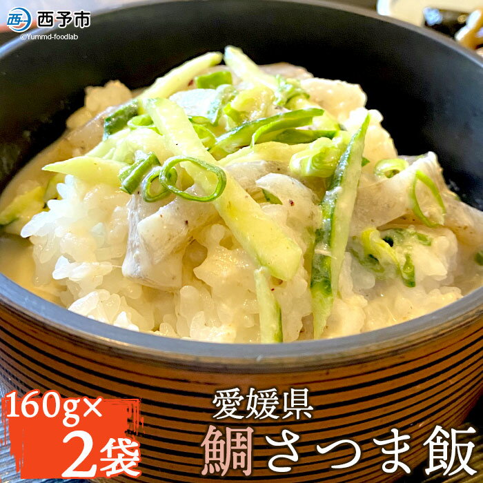 【ふるさと納税】＜愛媛県 鯛さつま飯（160g×2袋）＞※1ヶ月以内に順次発送予定です。 魚 海産物 郷土料理 たい 丼 お祝い 野福 特産品 愛媛県 西予市 【冷凍】