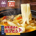 【ふるさと納税】 ほうとう 生麺 計450g(150g×3袋) 3人前 選べる配送月 通常便対応 自家製味噌 添加物不使用 山梨名物 郷土料理 k001-132