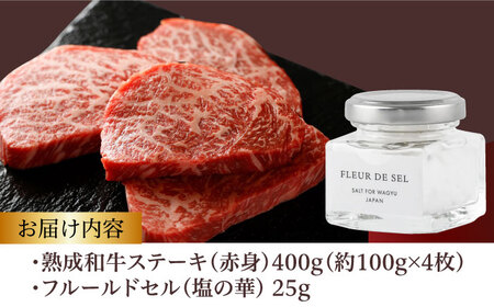 熟成和牛ステーキ （赤身） 400g  ステーキ 赤身 和牛 黒毛和牛 肉 大阪府高槻市/株式会社ＭＡＲＢＬＡＮＣ[AOAS011]