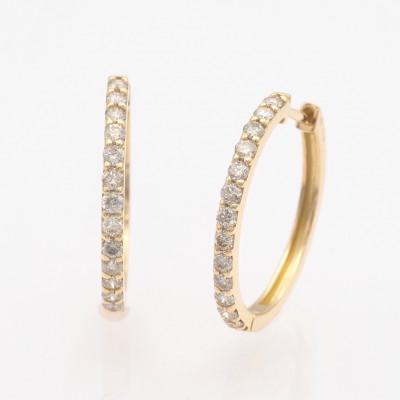 ふるさと納税 昭和町 K18 0.30ct ダイヤモンド フープピアス FP-000331