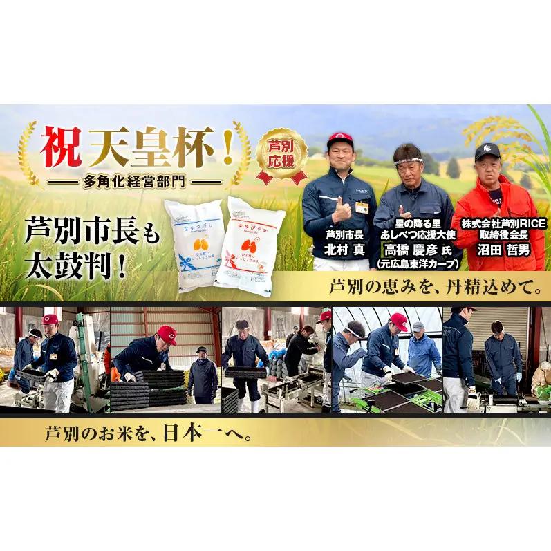 【 定期便 隔月 3ヵ月】食べ比べ ゆめぴりか ななつぼし 20kg (各 10kg ) 令和8年産 [ 3ヵ月に1回お届け ] 北海道 芦別 農家直送 精米 白米 お米 特Aランク 特A 芦別応援米