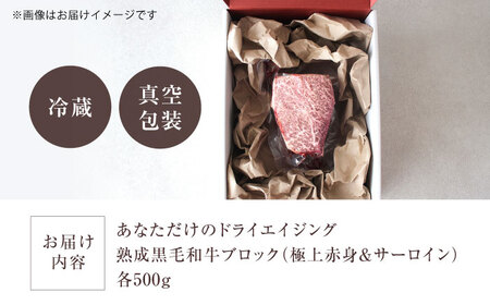 黒毛和牛 ブロック 極上赤身 ＆ サーロイン 1kg 牛肉 和牛 国産 和牛
