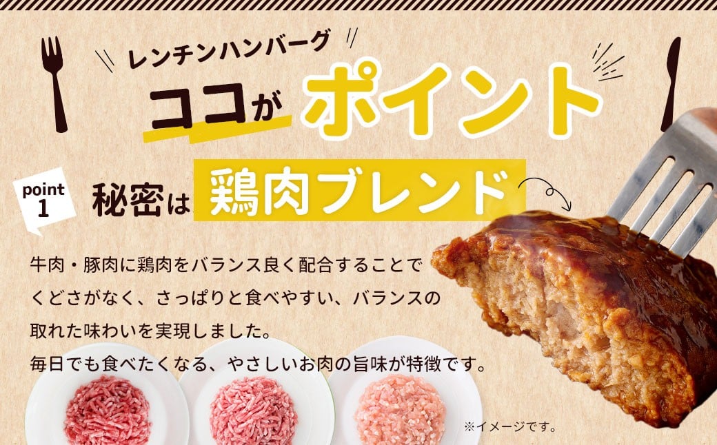 【常温保存可能】レンチン対応ハンバーグ