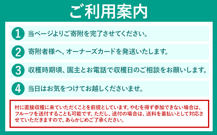 令和8年度果樹オーナー権（ブルーベリー）